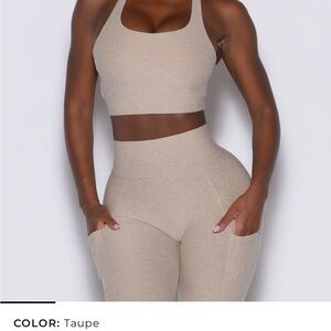 Bombshell Sportswear Taupe Sports Bra